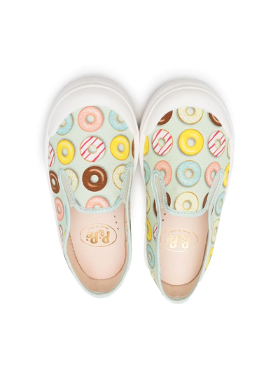 甜甜圈印花套穿式平底鞋