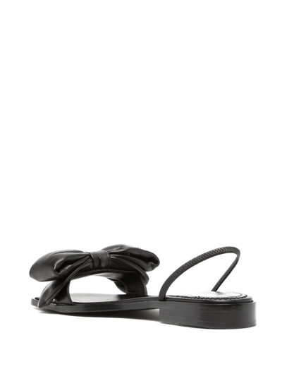 Dsquared2 Leather Bow Sandals In Black