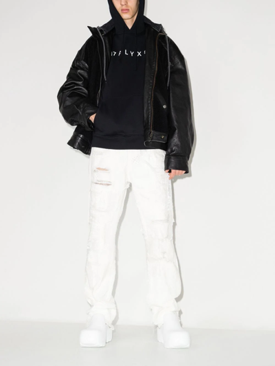 Alyx Logo-print Drawstring Hoodie In Black
