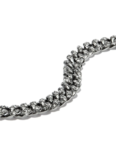 Shop Shay 18kt White Gold Diamond Flat Link Bracelet In Silver