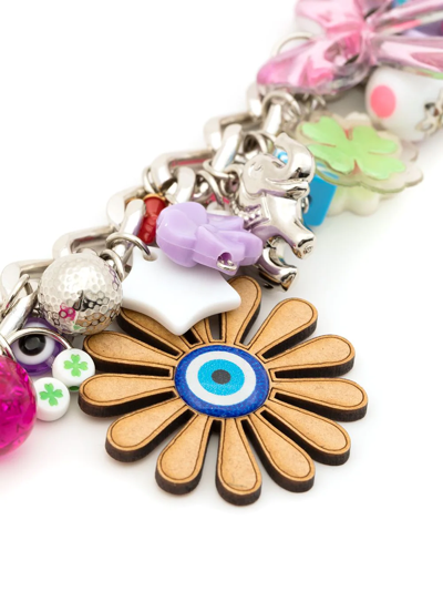 Shop Amir Slama Multi-charm Chain Bracelet In Multicolour