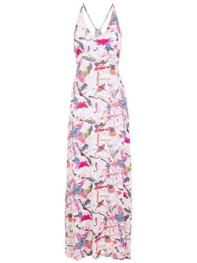 Shop Amir Slama Abstract-print Maxi Dress In Neutrals