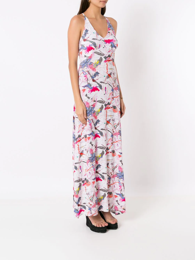 Shop Amir Slama Abstract-print Maxi Dress In Neutrals