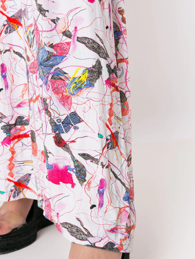 Amir Slama Abstract-print Maxi Dress In Neutrals