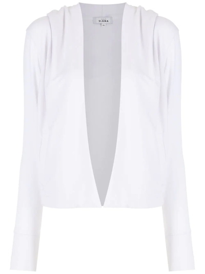 Shop Amir Slama Hooded Open-front Cardigan In White