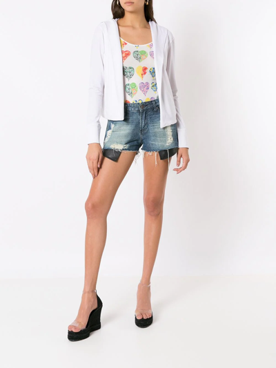 Amir Slama Hooded Open-front Cardigan In White
