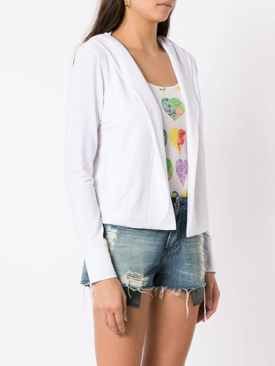 Shop Amir Slama Hooded Open-front Cardigan In White