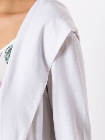 Amir Slama Hooded Open-front Cardigan In White