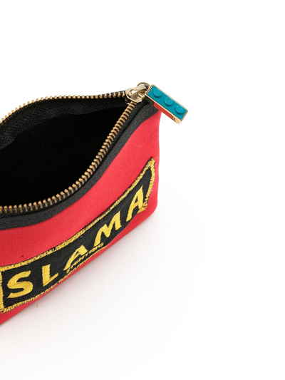 Shop Amir Slama Embroidered-logo Wallet In Red