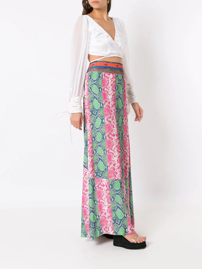 Amir Slama Cropped Silk Blouse In White