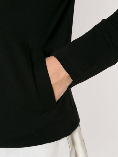 Amir Slama Hooded Open-front Cardigan In Black