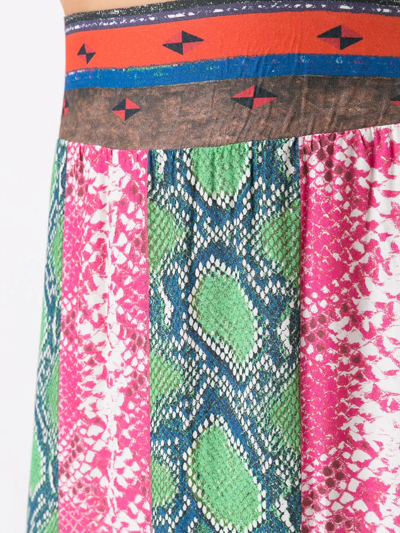 Amir Slama Patchwork-panelled Maxi Skirt In Multicolour