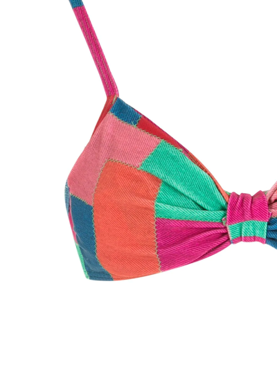 Shop Amir Slama Patchwork-print Bikini In Multicolour