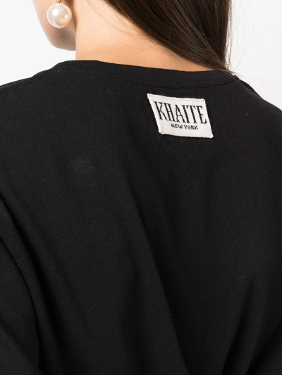 Shop Khaite The Mae Logo-appliqué T-shirt In Black