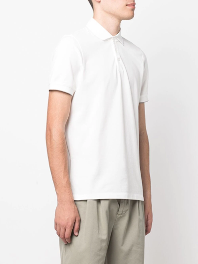 Shop Brunello Cucinelli Button-placket Fastening Polo Shirt In White