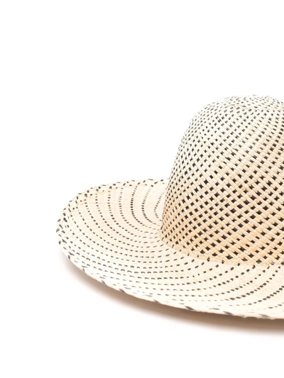 Shop Henrik Vibskov Woven Wicker-design Sun Hat In Neutrals