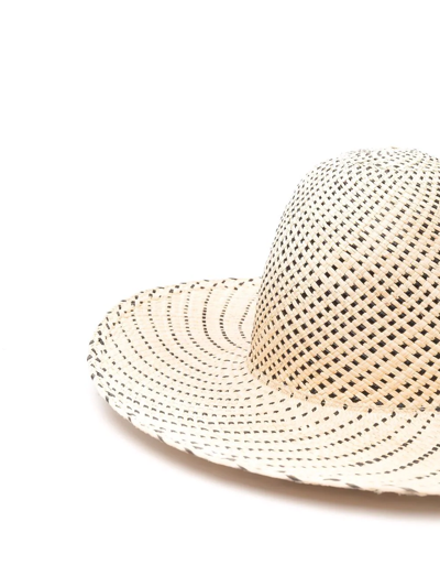 Henrik Vibskov Woven Wicker-design Sun Hat In Neutrals