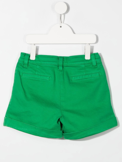 Shop P.a.r.o.s.h Cabare Pleat-detail Shorts In Green