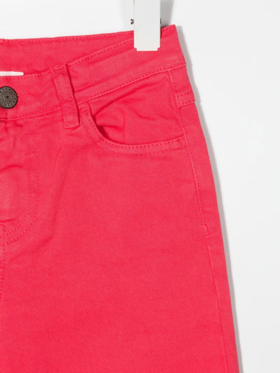 Shop P.a.r.o.s.h Mid-rise Straight Jeans In Pink