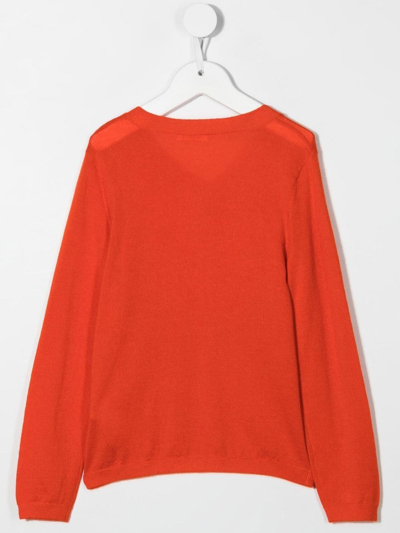 Shop P.a.r.o.s.h Woman V-neck Cashmere Jumper In Red