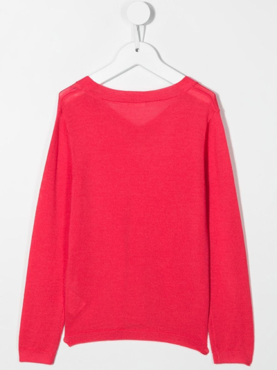 Shop P.a.r.o.s.h Woman V-neck Cashmere Jumper In Pink