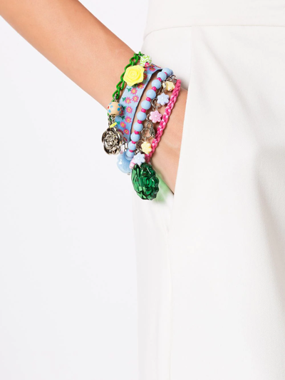 Shop Amir Slama Multi-chain Bead Bracelet In Multicolour