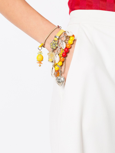 Shop Amir Slama Multi-chain Stack Bracelet In Multicolour