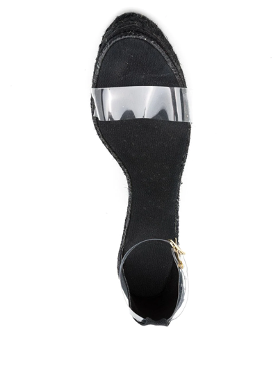 Shop Amir Slama Espadrille 130mm Wedge-heel Sandals In Black