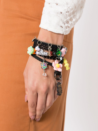 Amir Slama Multi-chain Stack Bracelet In Black