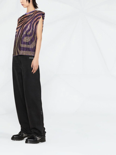 Philipp Plein Crystal-embellished T-shirt In Multicolour
