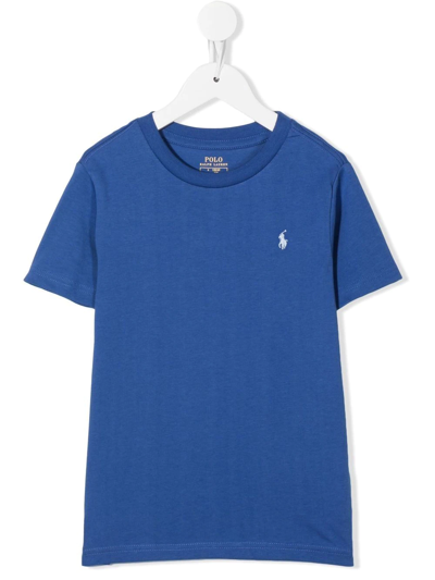 Shop Ralph Lauren Polo Pony Cotton T-shirt In Blue