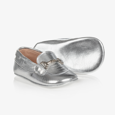 Shop Children's Classics Silver Leather Pre-walker Shoes
