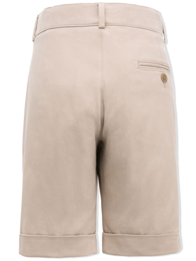 Moustache Tailored Knee-length Shorts In Neutrals