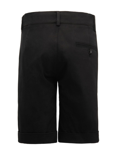 Moustache Tailored Knee-length Shorts In Black