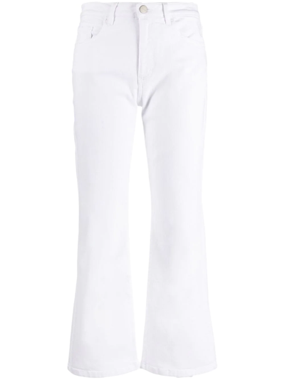 Shop Icon Denim Pam Cropped Jeans In White