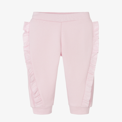 Shop Balmain Girls Pink Ruffle Joggers