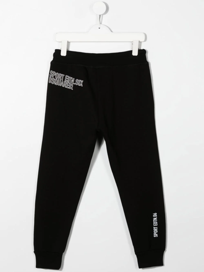 Shop Dsquared2 Logo-print Cotton Track Pants In Black