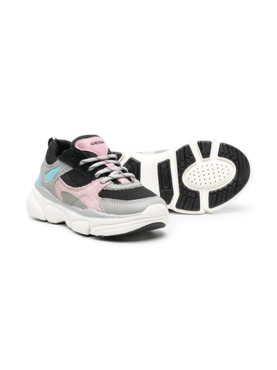 Geox Panelled-design Low-top Sneakers In Grey