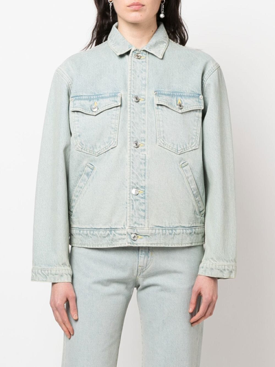 Kenzo X Nigo Floral-print Denim Jacket In Blue
