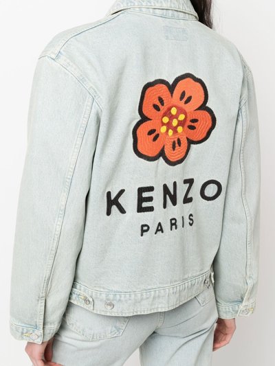 Kenzo X Nigo Floral-print Denim Jacket In Blue