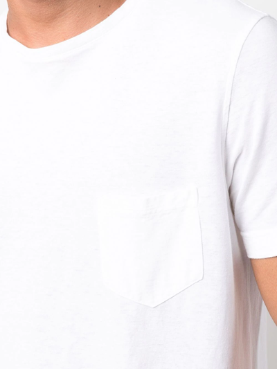 Shop Drumohr Round-neck Short-sleeve T-shirt In White