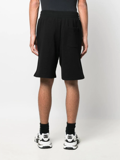 Shop Moschino Logo-print Detail Shorts In Black