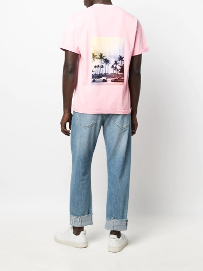 Shop Tara Matthews X Granite Island Vintage-effect T-shirt In Pink
