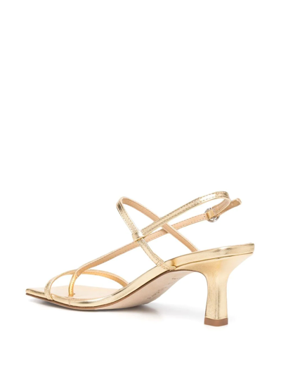 Shop Aeyde Elise 70mm Sandals In Gold