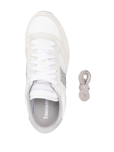 Shop Saucony Panelled Low-top Sneakers In White
