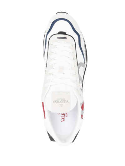 Shop Valentino Vlogo Netrunner Sneakers In White