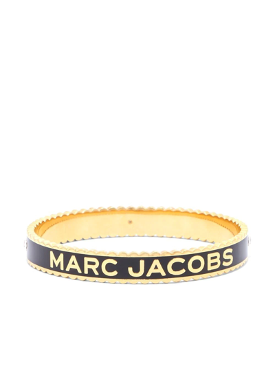 Shop Marc Jacobs Large The Medallion Bangle In Black