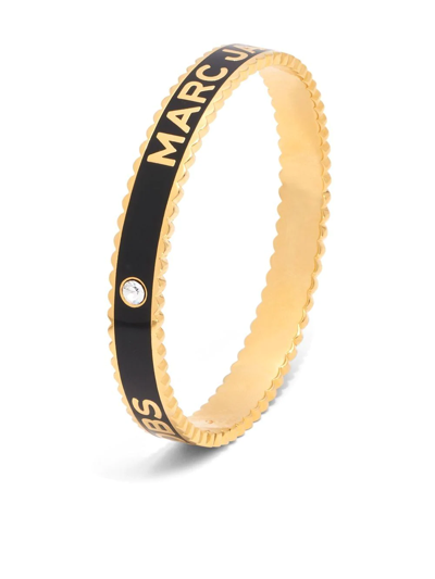 Shop Marc Jacobs Large The Medallion Bangle In Black