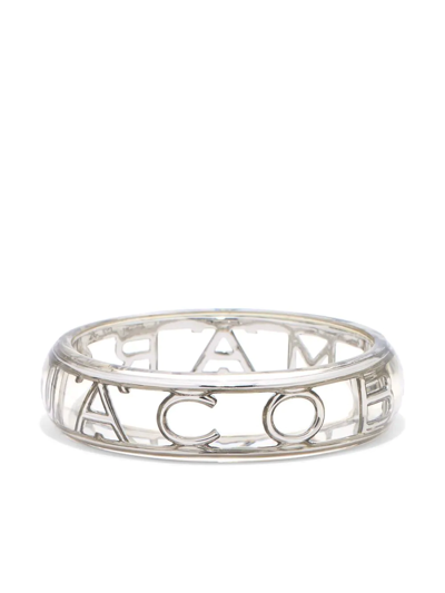 Shop Marc Jacobs The Logo Bangle In Silver