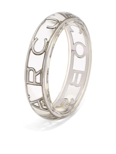 Shop Marc Jacobs The Logo Bangle In Silver